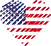 Logo of elmejorsitiodecitas.mx USA, Heart Shaped Image of USA flag.